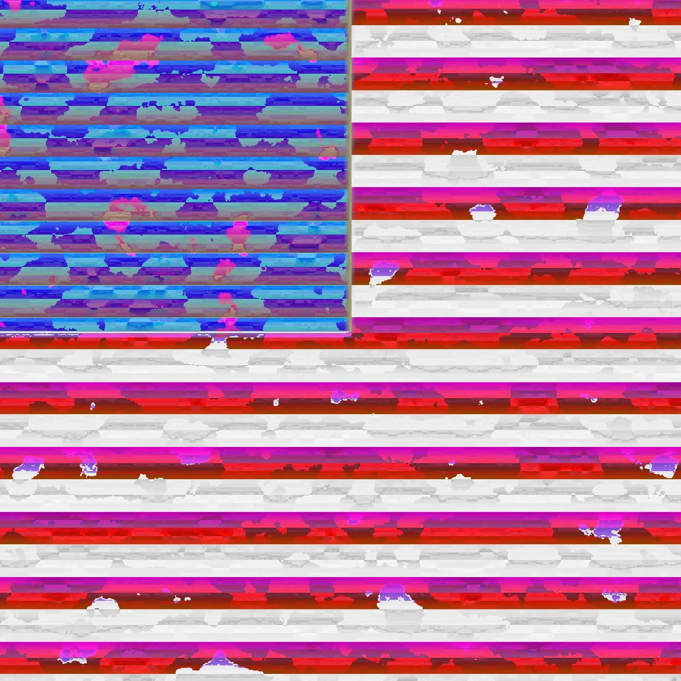 Geometric artwork of the flag of the United States